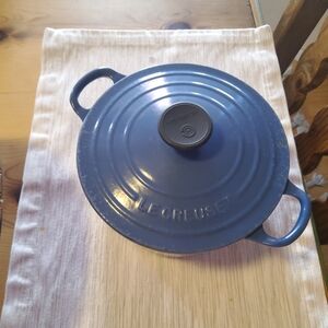 Le Creuset Blue Cast Iron Dutch Oven Vintage #18 VGUC